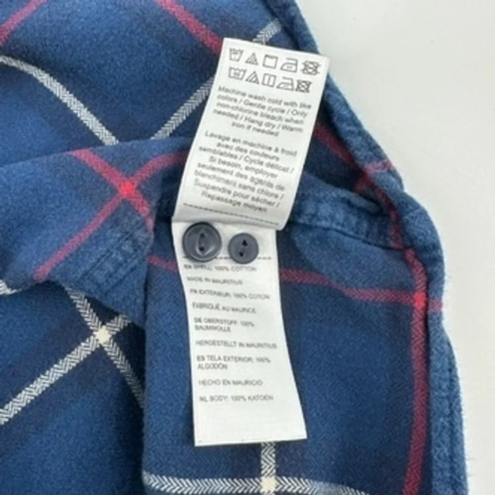 UNTUCKit Mens XL Nottingham Plaid‎ Long Sleeve Button Down Shirt Blue Red White